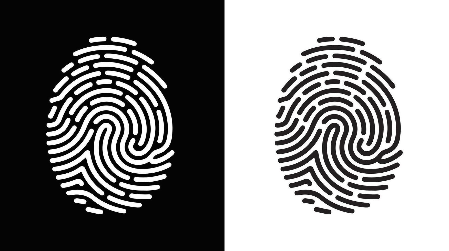 Fingerprint icon flat design vector