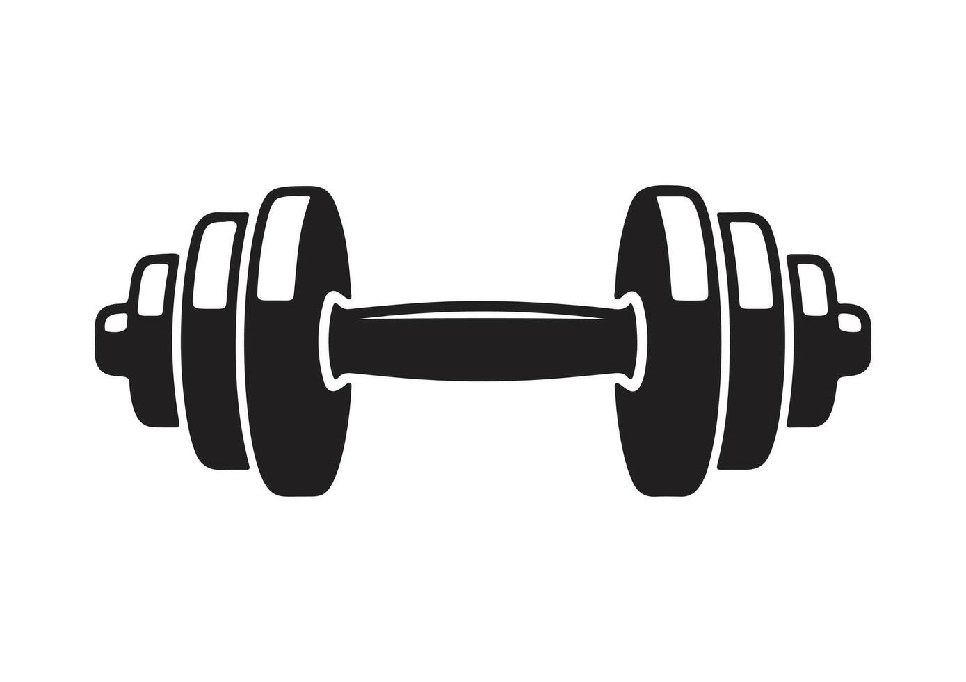 Dumbbell icon isolated on white background vector