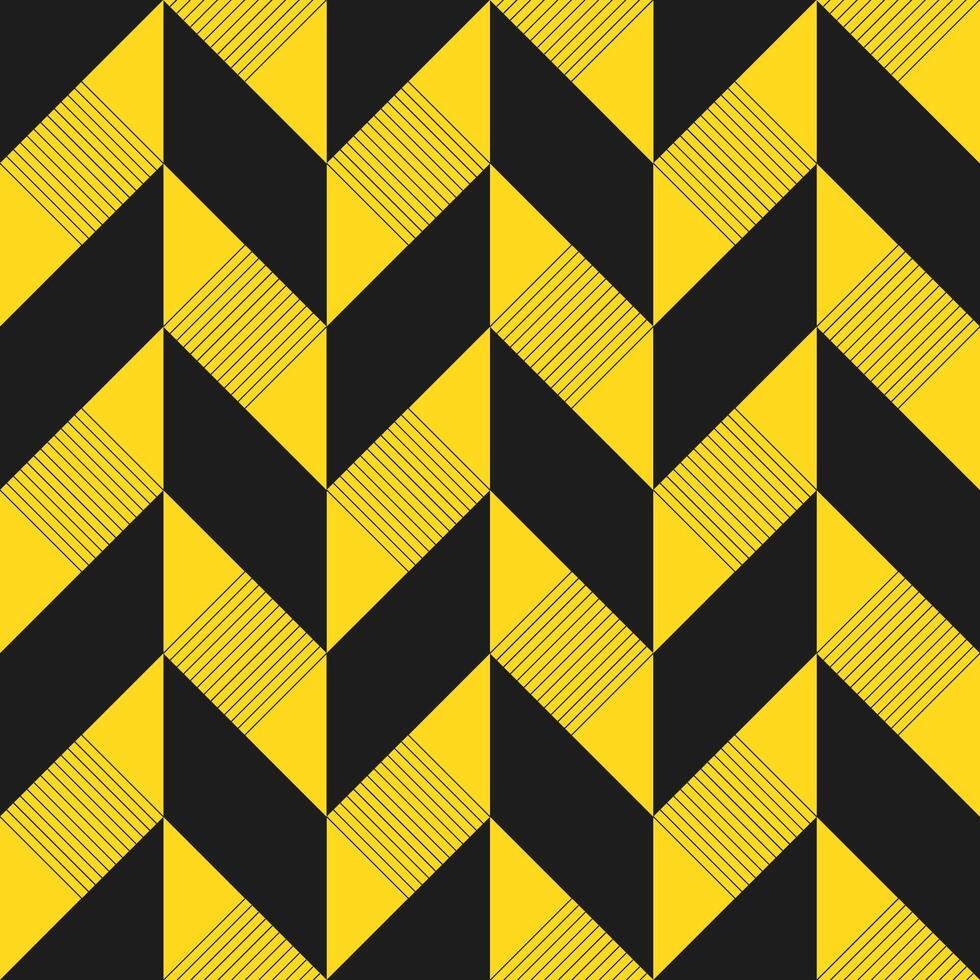 Black and yellow geometric pattern design vector