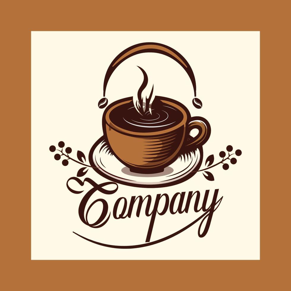 coffee shop logo design vector