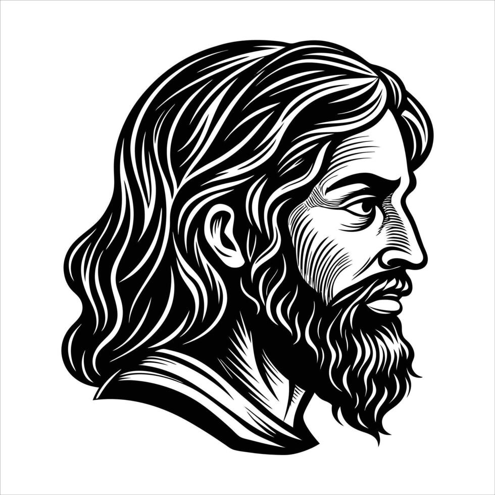 Jesus Christ Man Ico vector