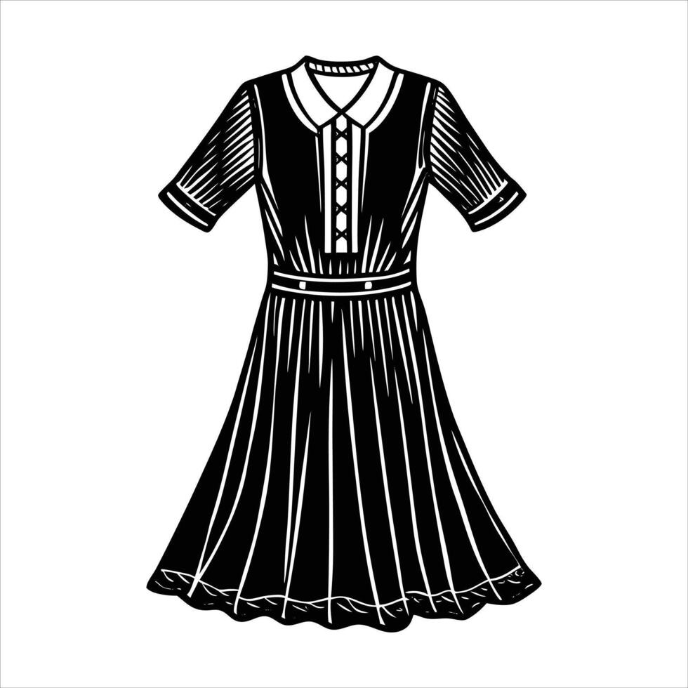 Drop Waist Dress vector