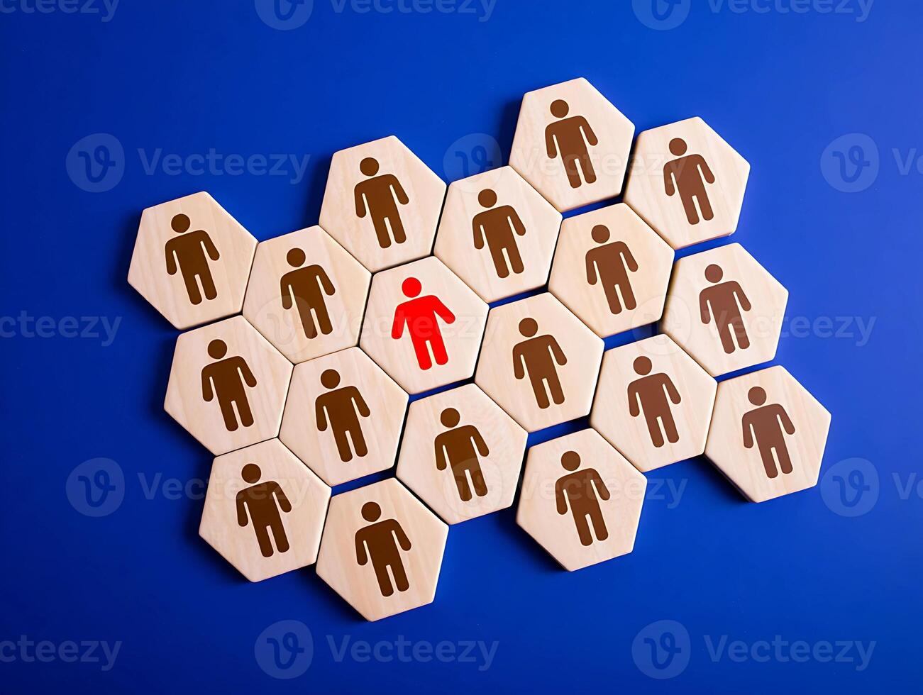 Standing Out Individuality in a Crowd of Similar People photo