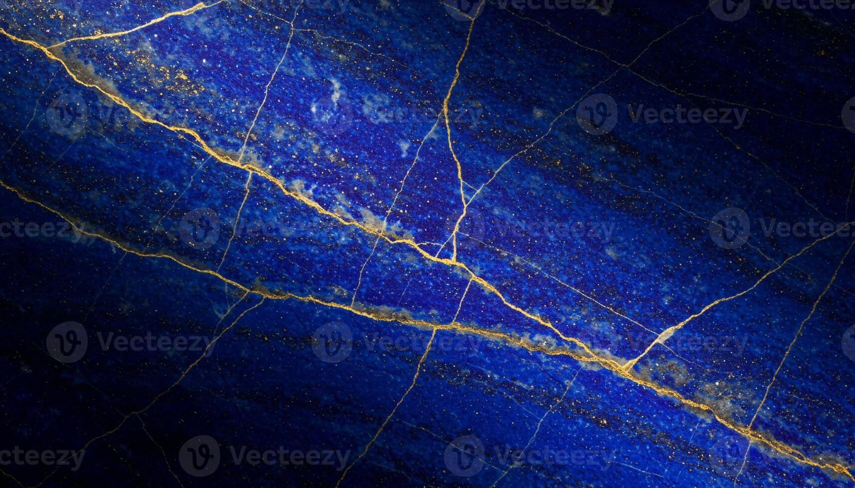 Blue stone with gold veins intricate patterns and natural sparkling mineral textures photo
