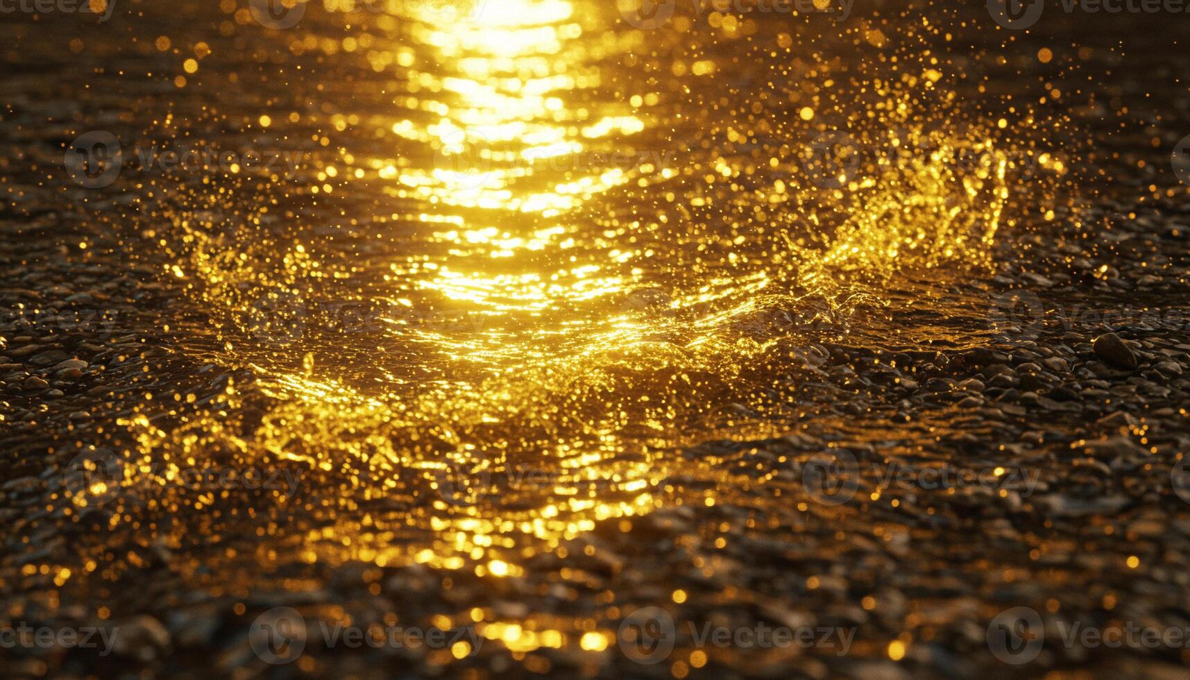 Water splashes glowing under sunlight with sparkling textures and dynamic natural beauty photo