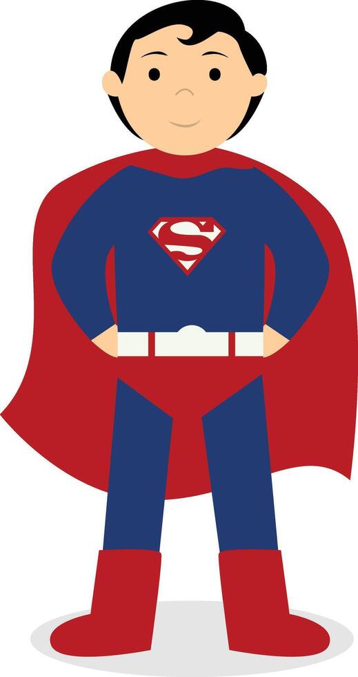 Kid Superhero Character Isolated on White Background vector