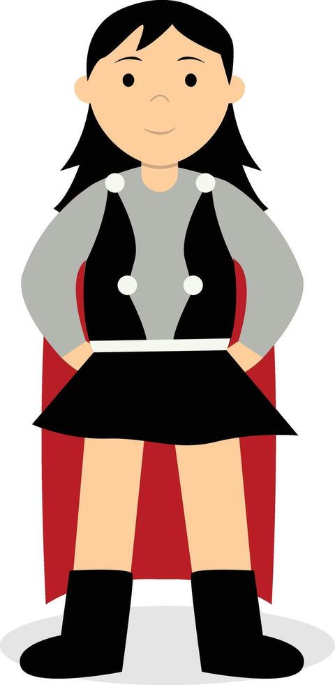 Kid Superhero Character in Flat Design vector