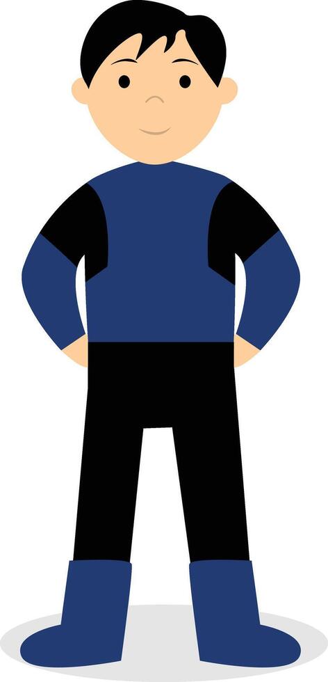 Kid Superhero Character with Cartoon Design. vector