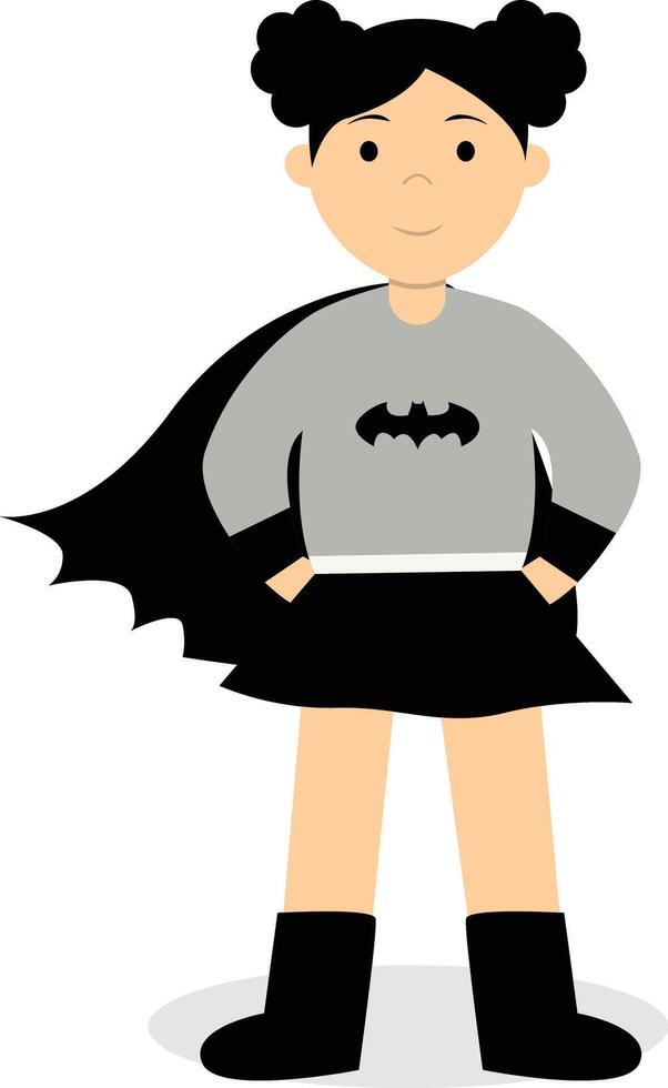Kid Superhero Character with Cartoon Design vector
