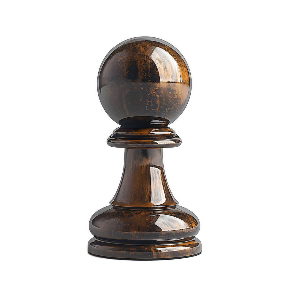 Shiny Black and Brown Chess Pawn Piece png