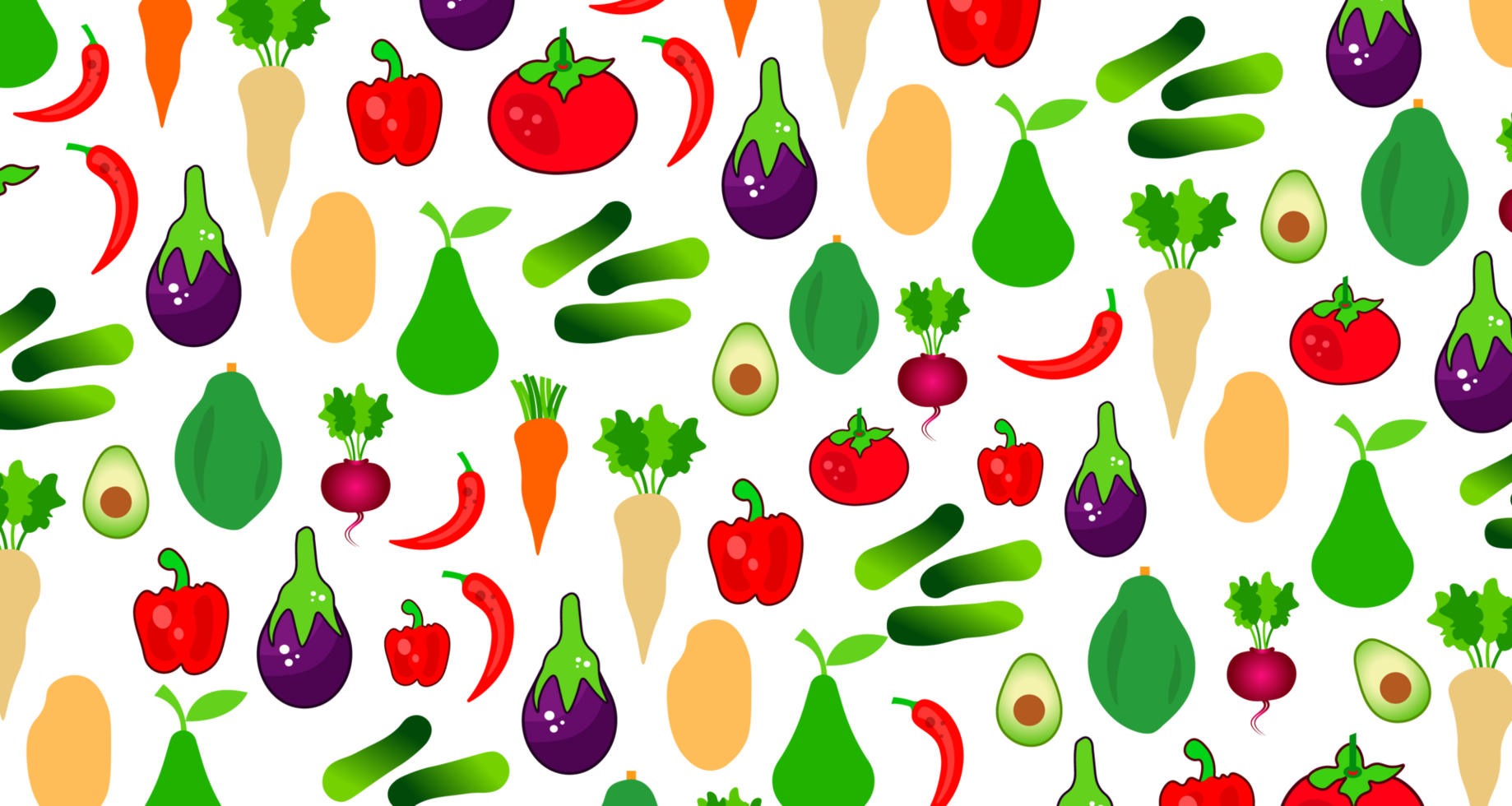 Seamless Vegetable Pattern Illustration. Colorful Variety - Vibrant and repeating pattern illustration featuring various colorful vegetables. Transparent background. png