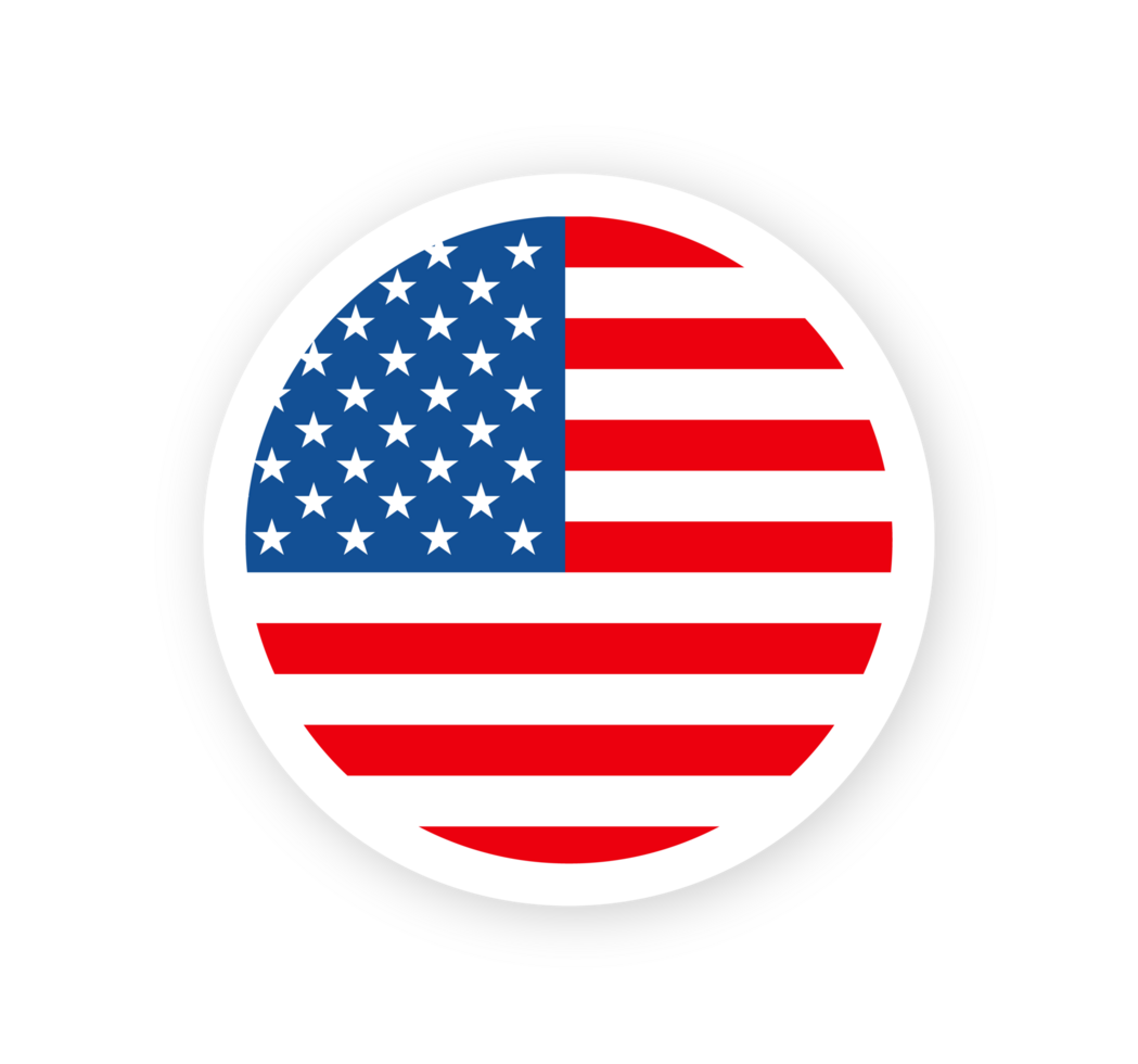 Round American Flag Emblem Illustration. usa flag. png