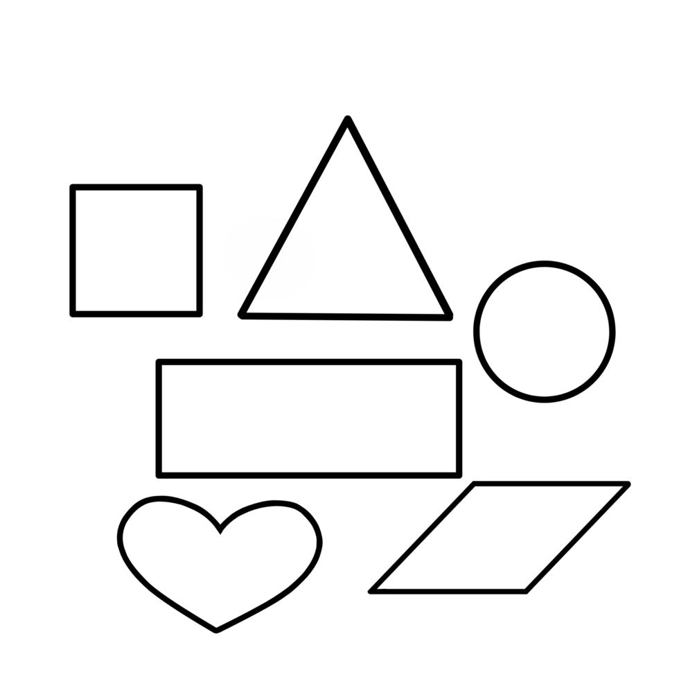 Simple shapes graphic png