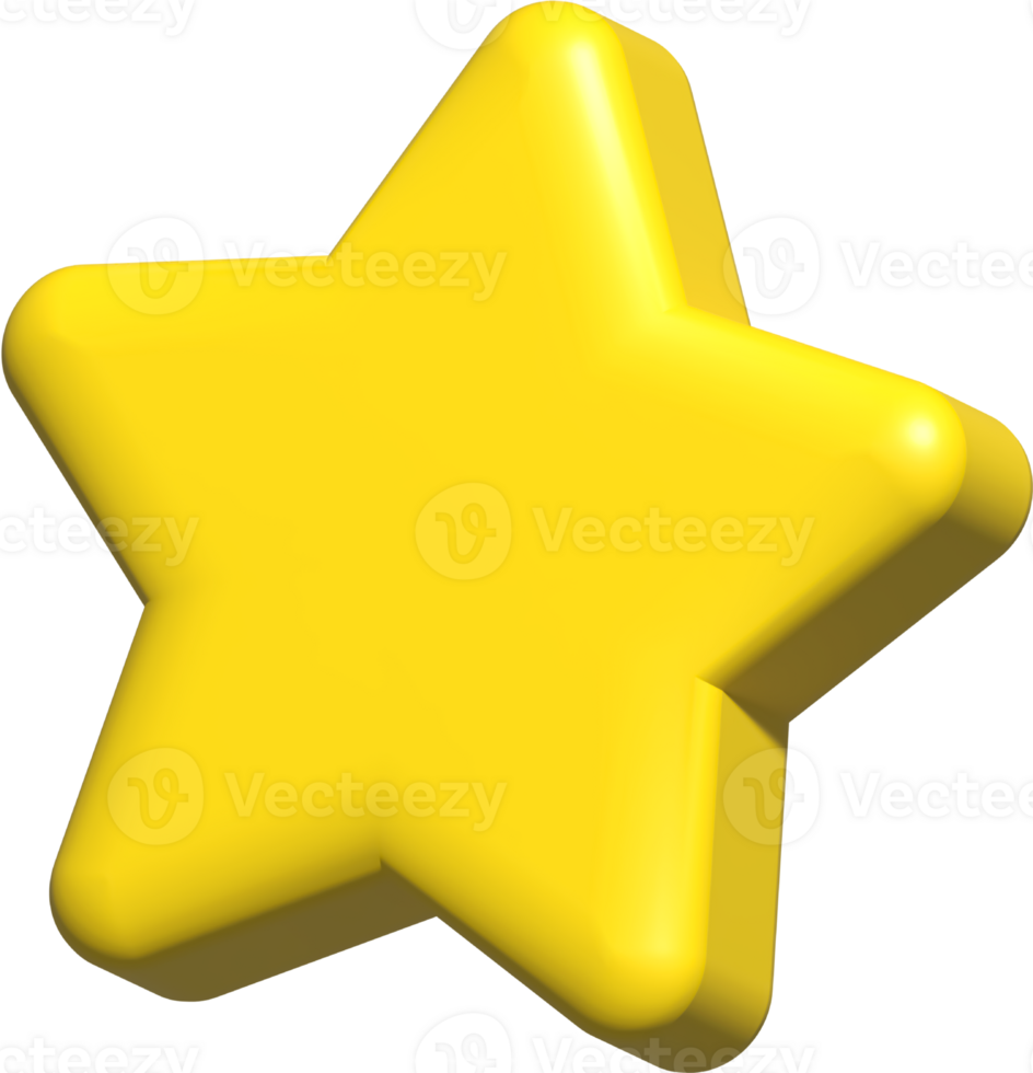 star shape 3d, star icon, emoji star yellow for message social png