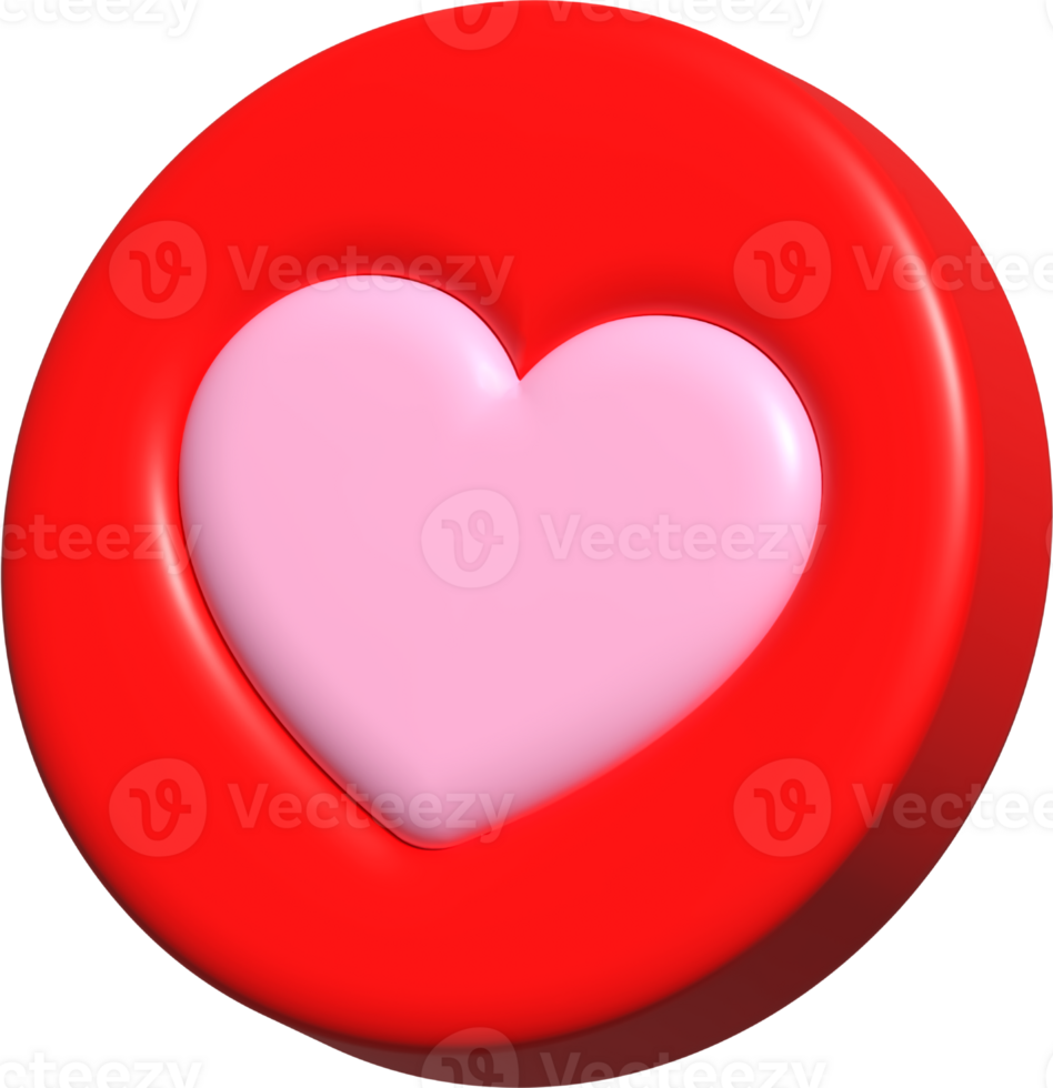 red heart shape 3d, speech bubble heart, love icon, emoji heart, chat cute, 3d heart for message social png