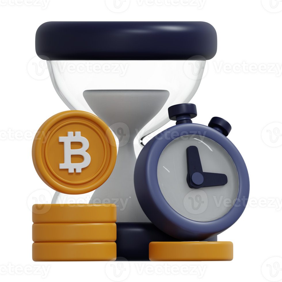 Hourglass, Coin Stack, and Stopwatch Time Concept png