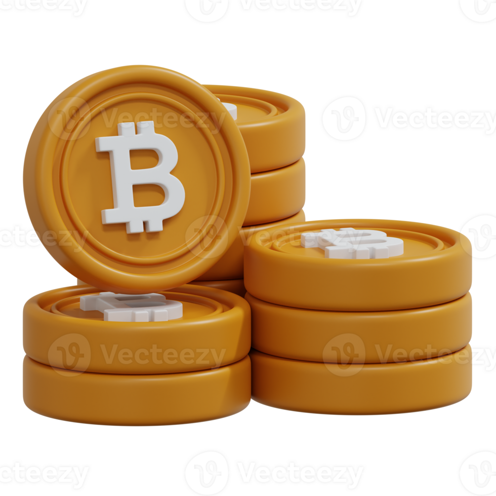 Stack of Golden Coins Representing Digital Currency png