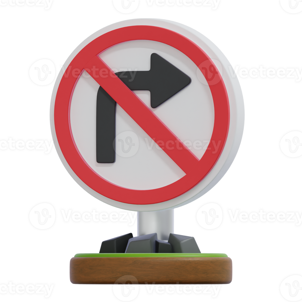 No Right Turn Sign Black Arrow with Red Restriction Circle png