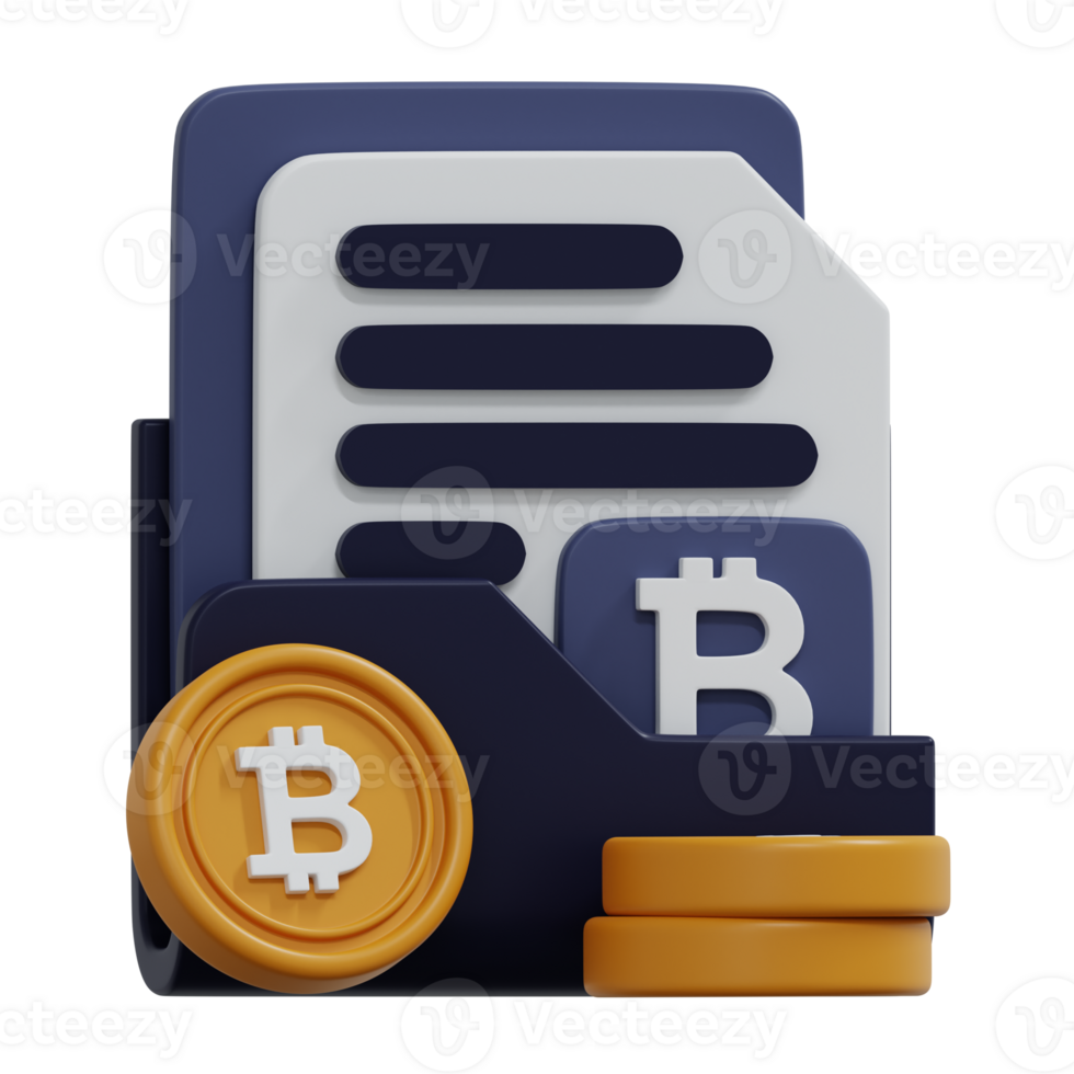 Digital Coins and Document Folder Depicting Finance Data png