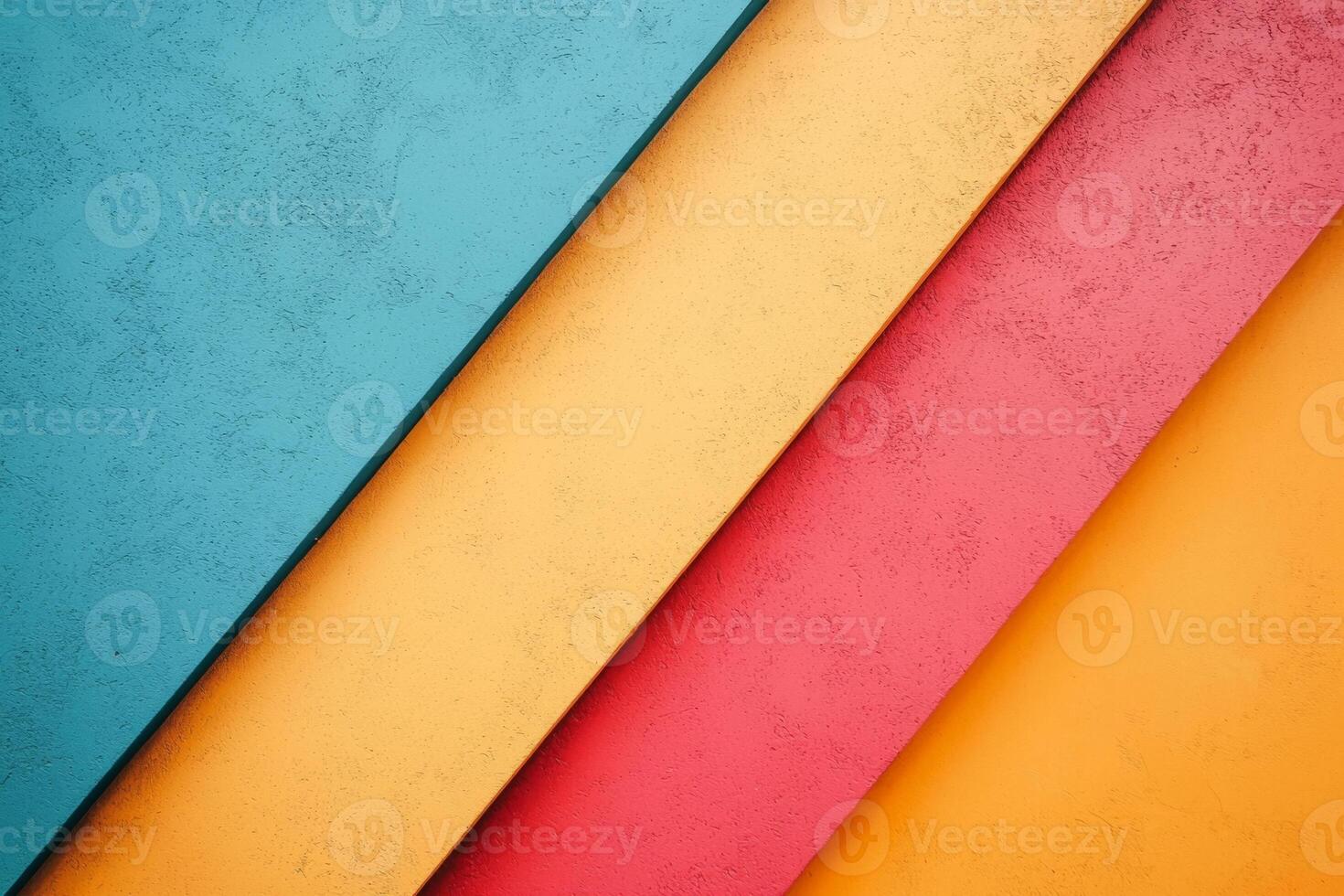 Colorful layers of textured material diagonally arranged creating a vibrant and abstract composition photo