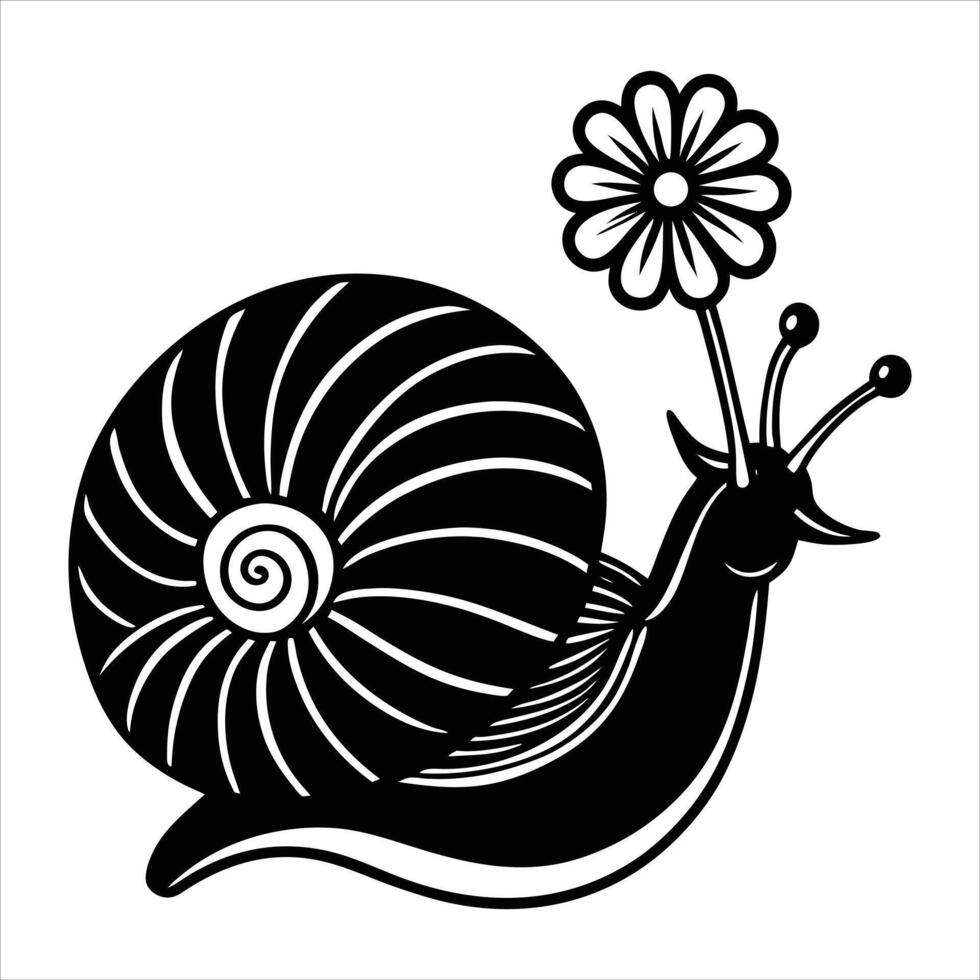 snail logo icon illustration vector