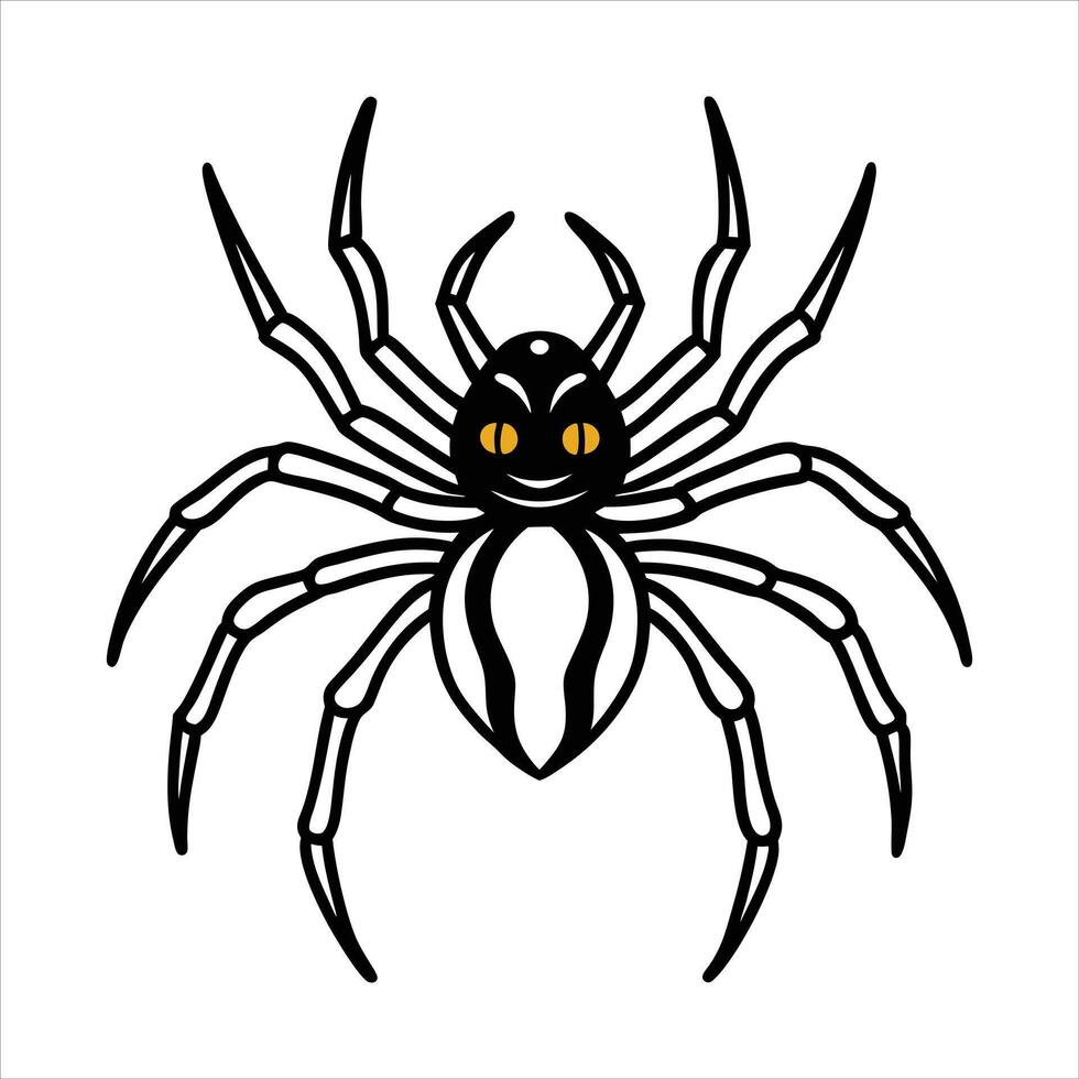 two headed spider with eerie vector