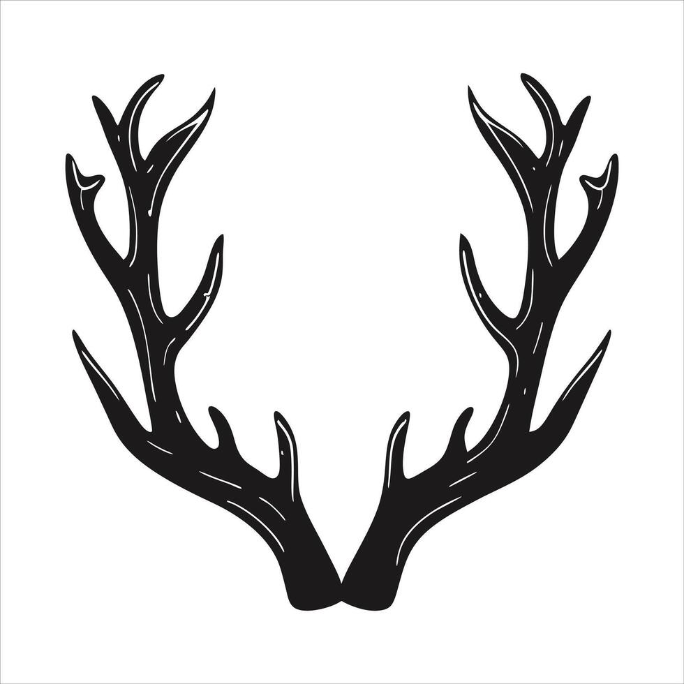 Deer Antler Outline vector