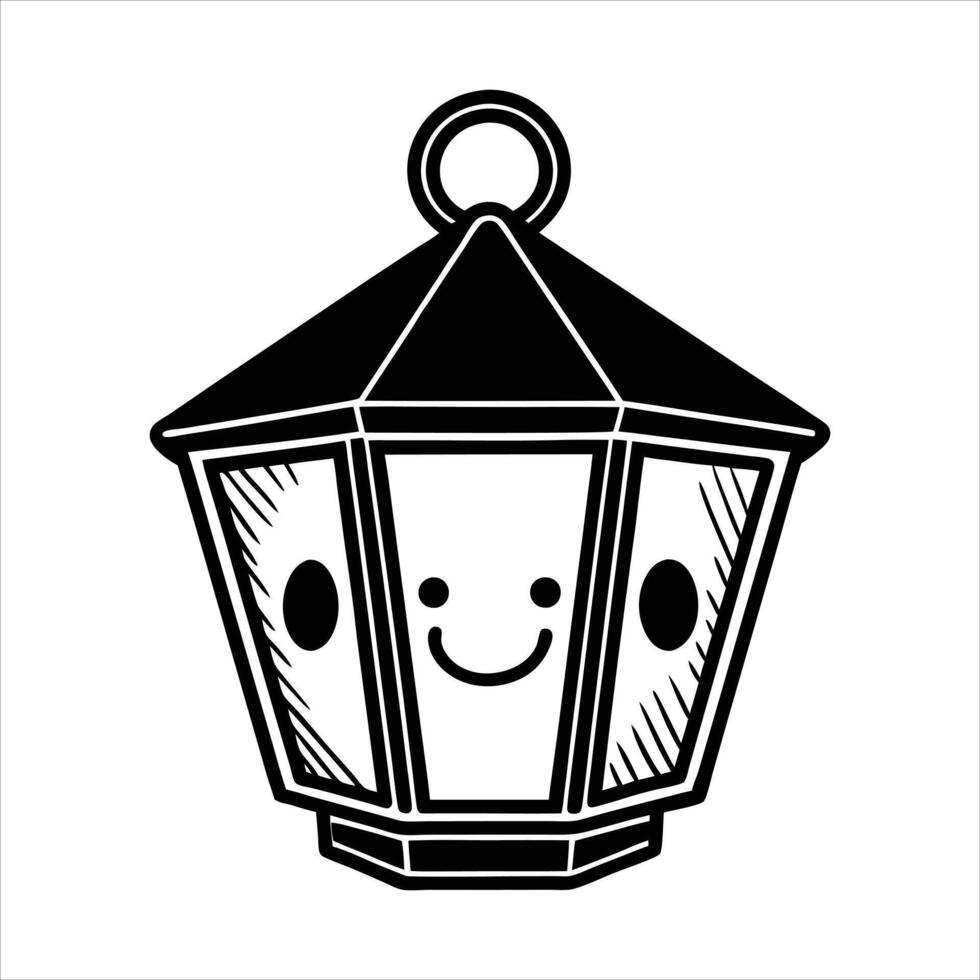 Cartoon Light Bulb Smile vector