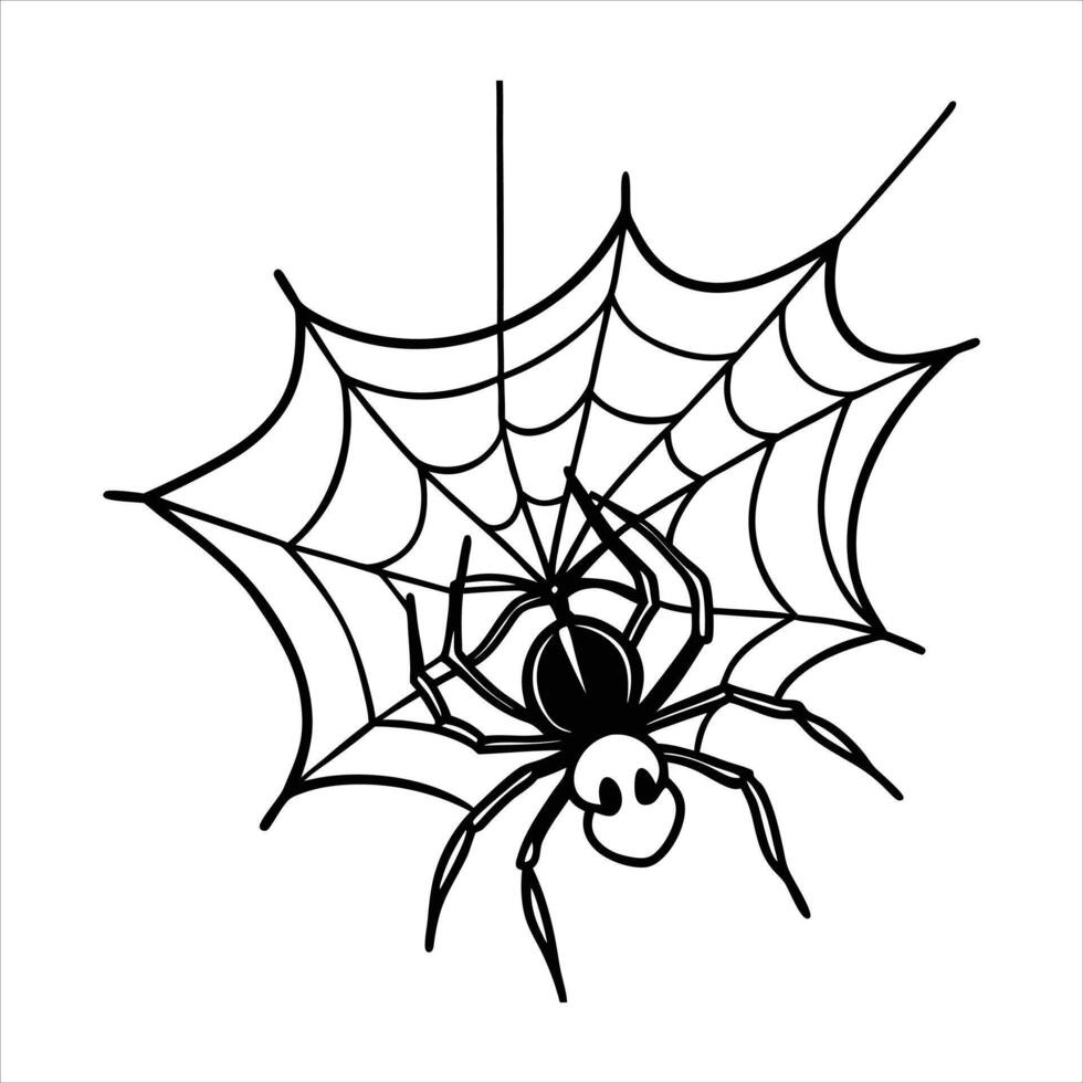 Spider Hanging Upside Down Stock vector