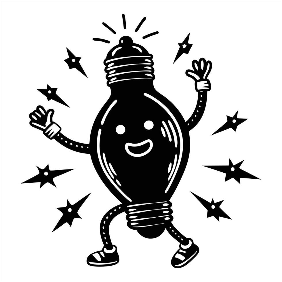 christmas themed electric lightbulb vector
