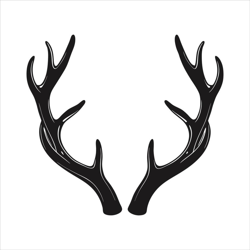 Deer Antler Lineart vector