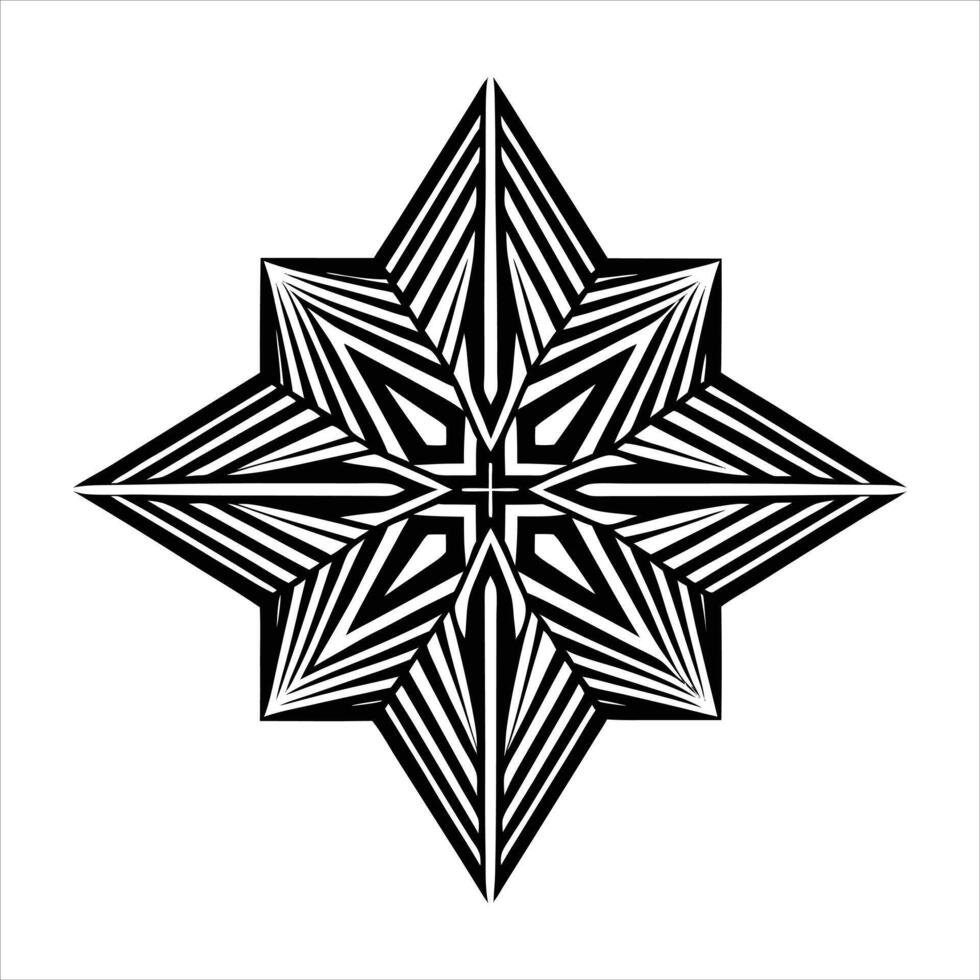 abstract geometric cross vector