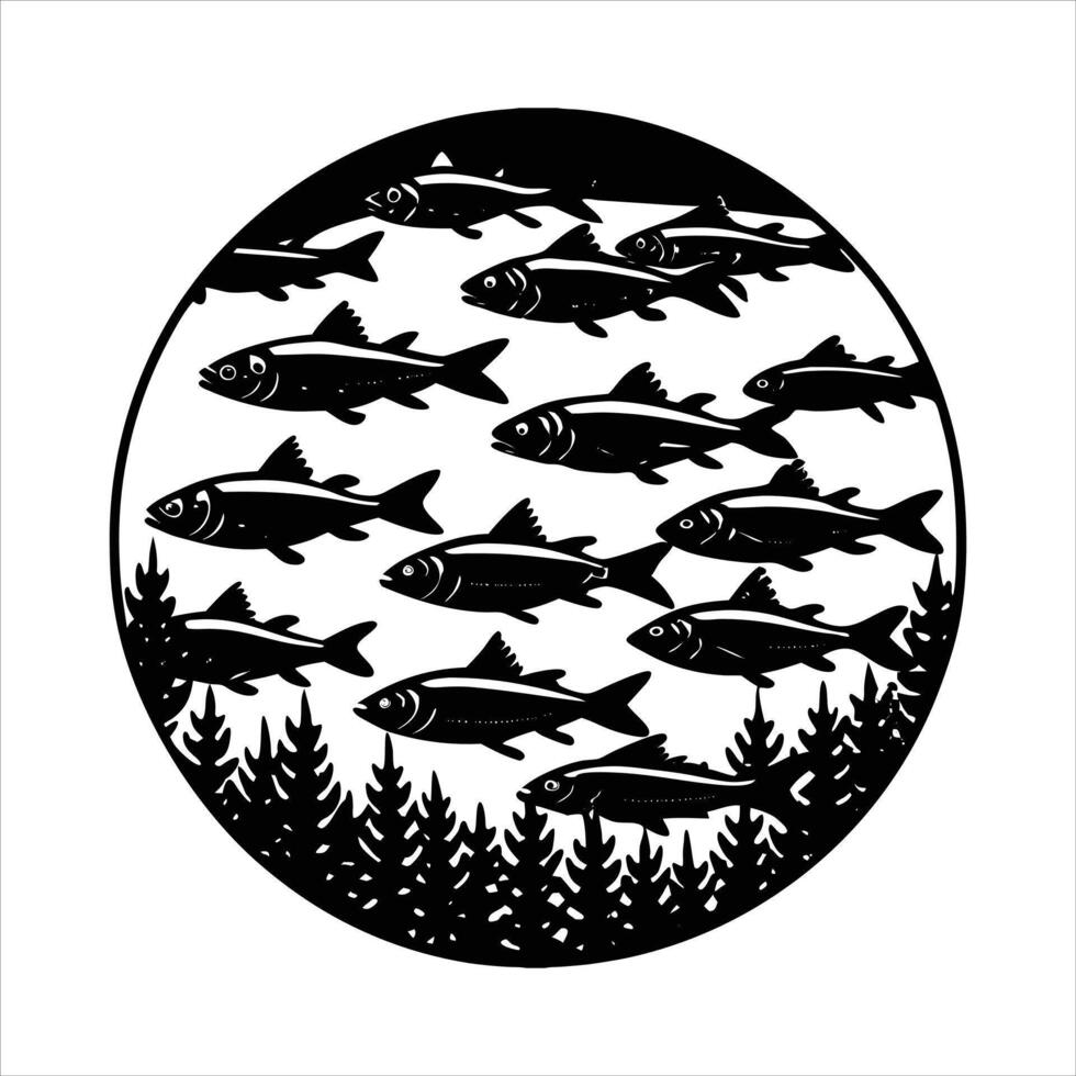A School Of Fish Vectors