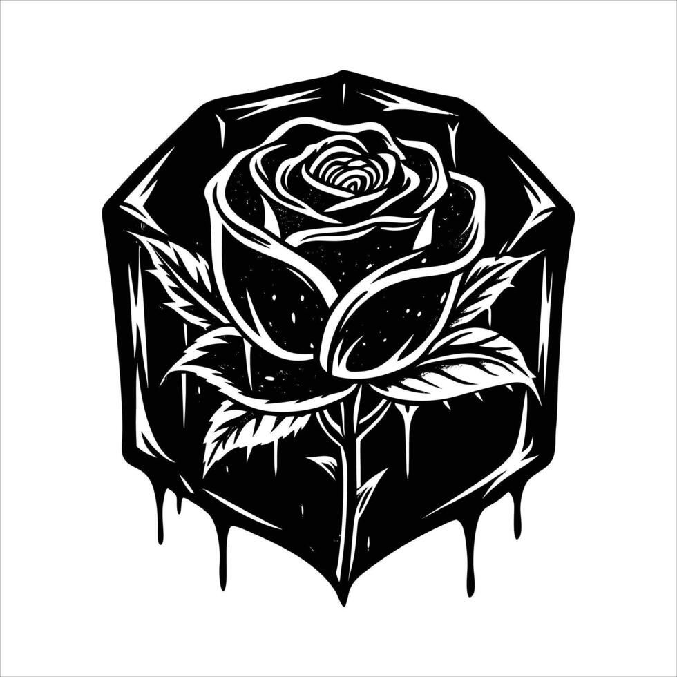 Free Encased Rose Bloom vector