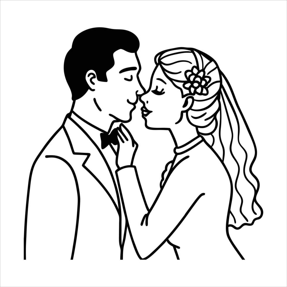 Kissing On Lips vector