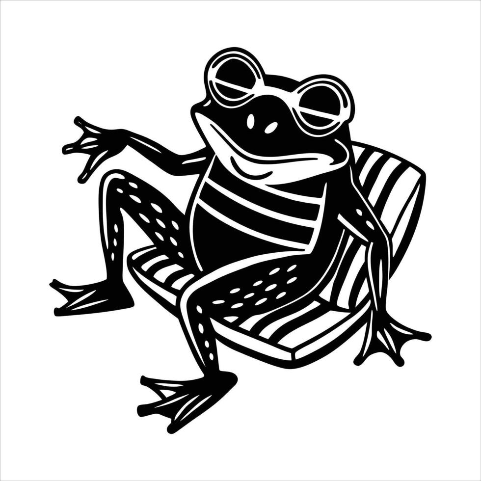 Frog Wearing Sunglasses vector