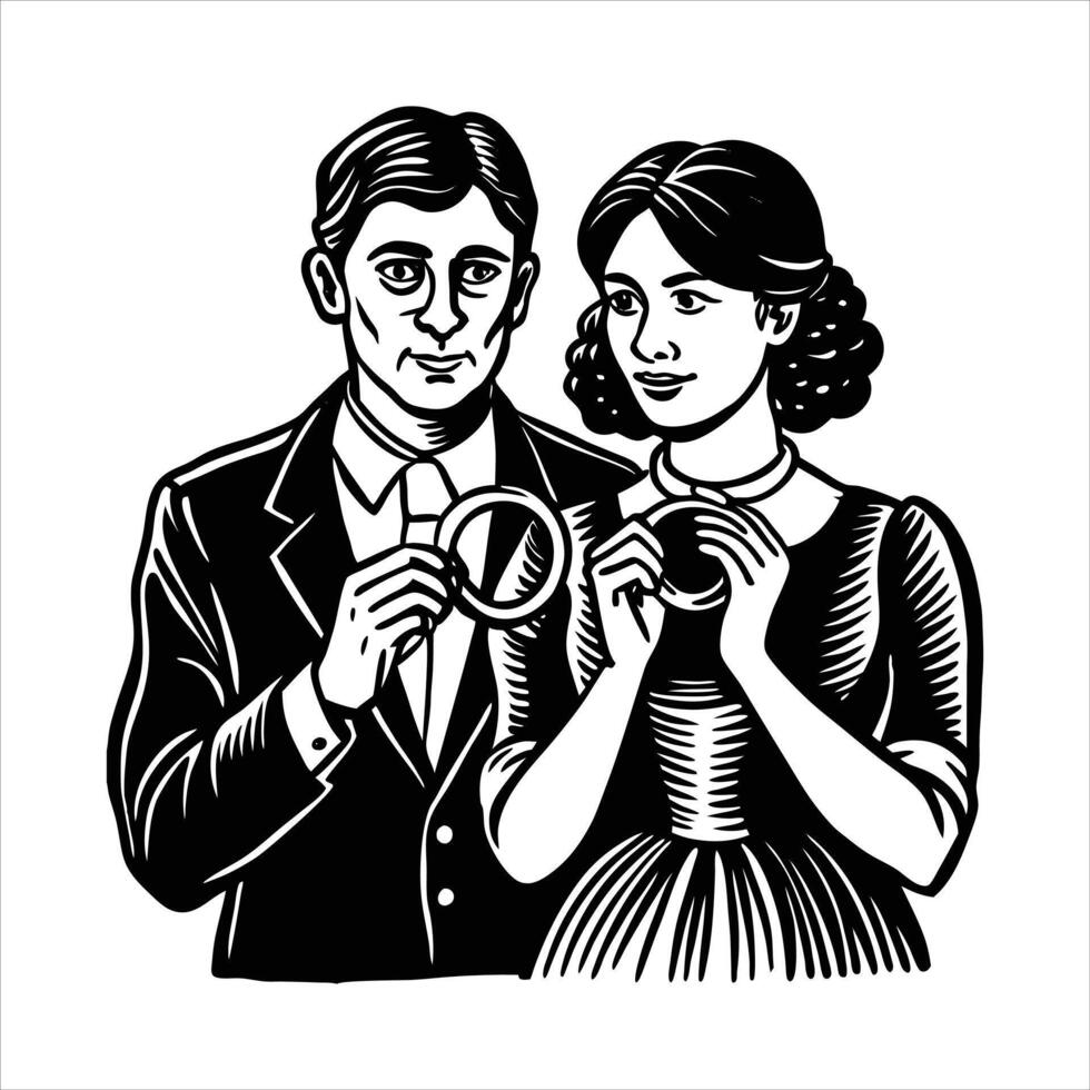 Wedding Ring Frame vector