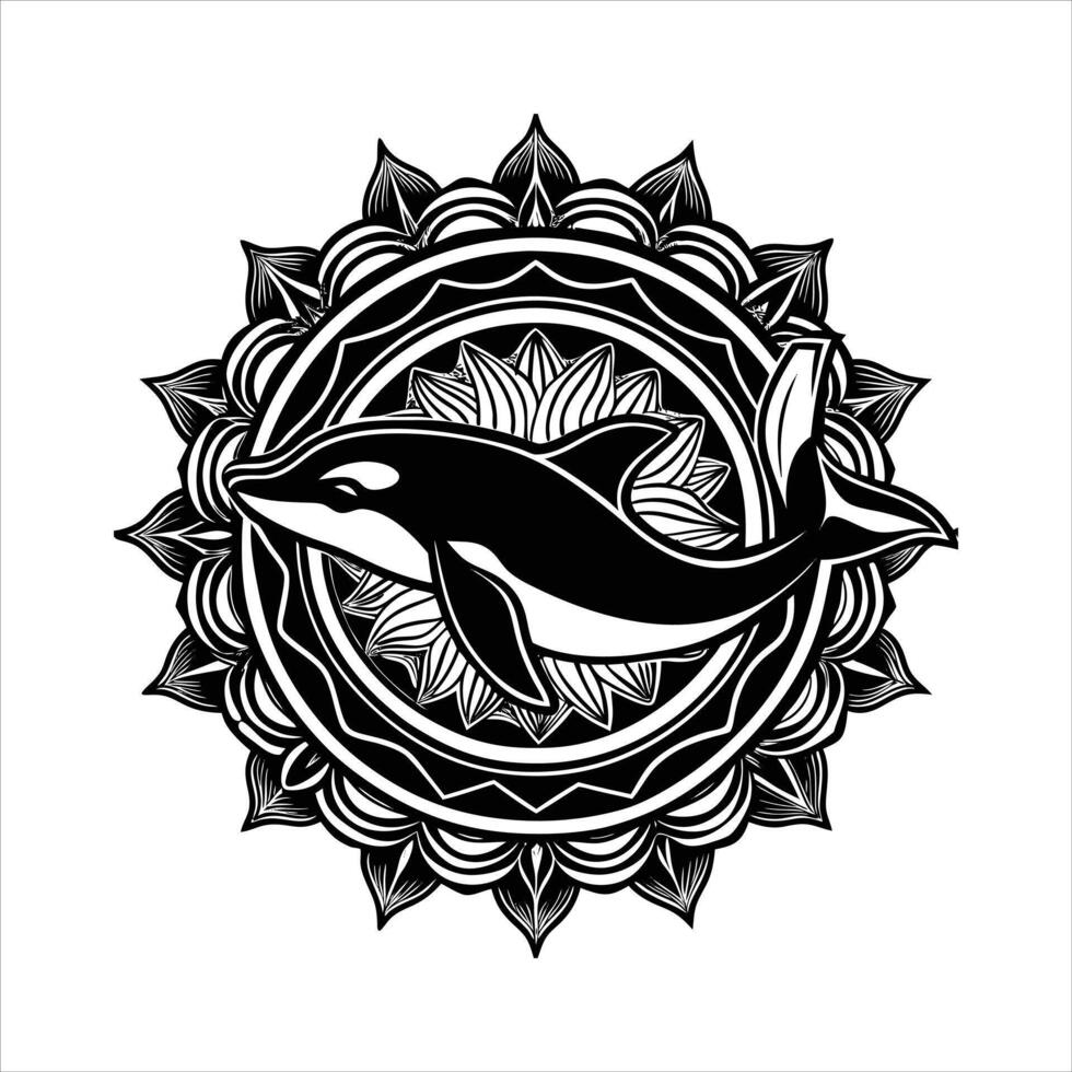 A whale in waves Ocean vector