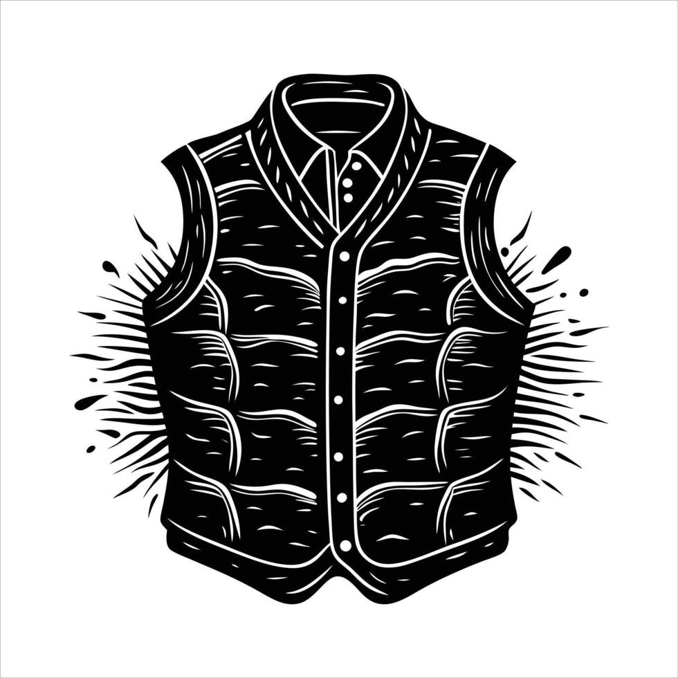 Colorful Minimalist Vest Graphic Design vector