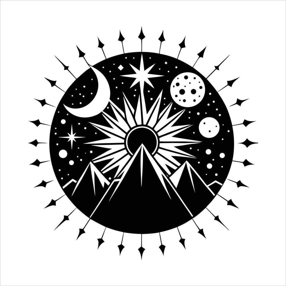 Celestial Magical Illustrations vector