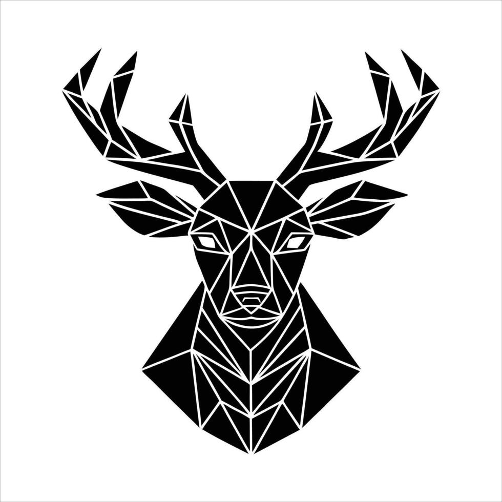 Deer in a minimalist geometric vector