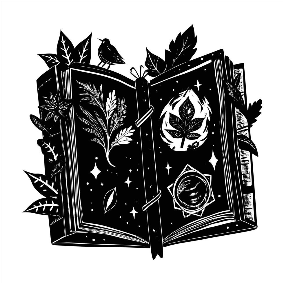 Magic Floral Book vector
