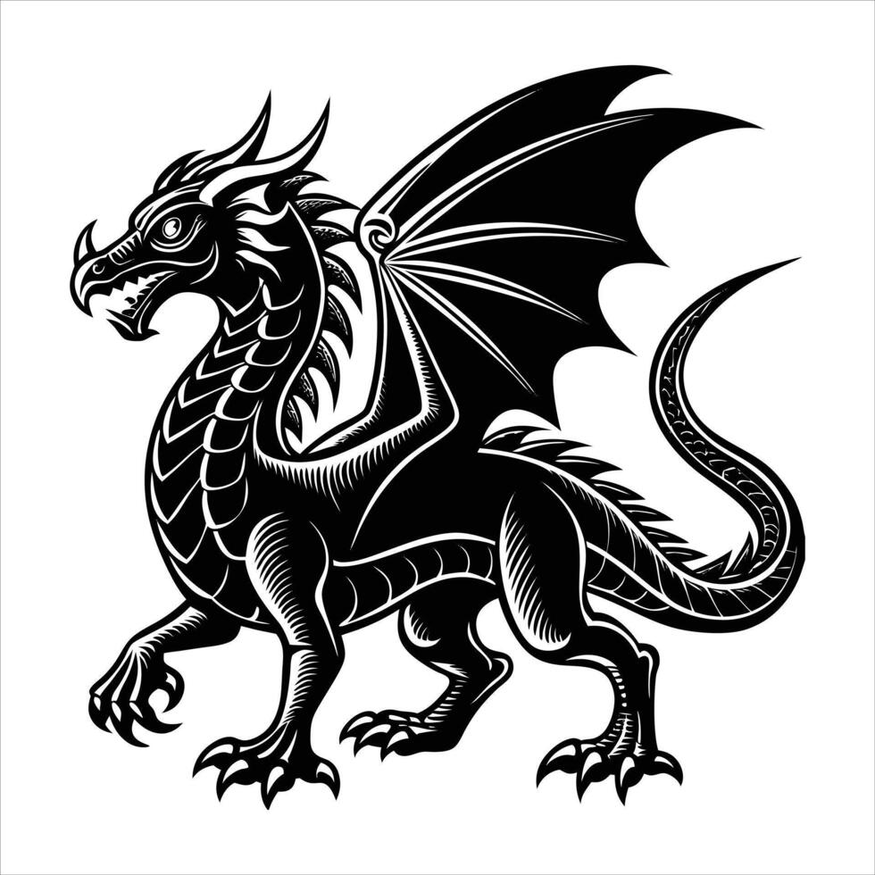 wyvern a dragon with the body vector