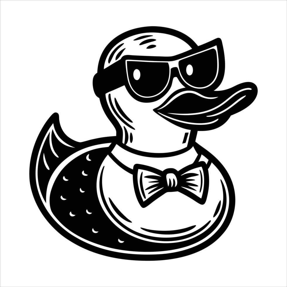 Duck Glasses Bow Tie vector