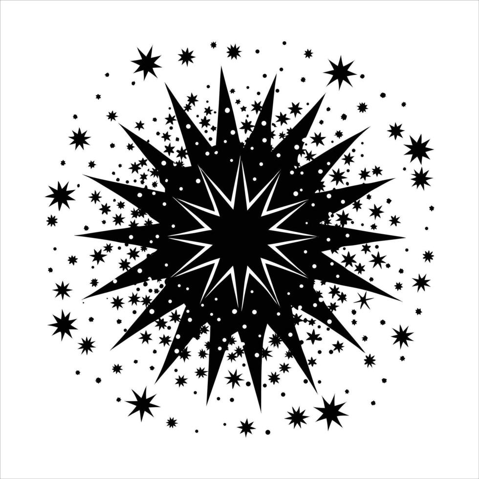 A star cluster in the center vector