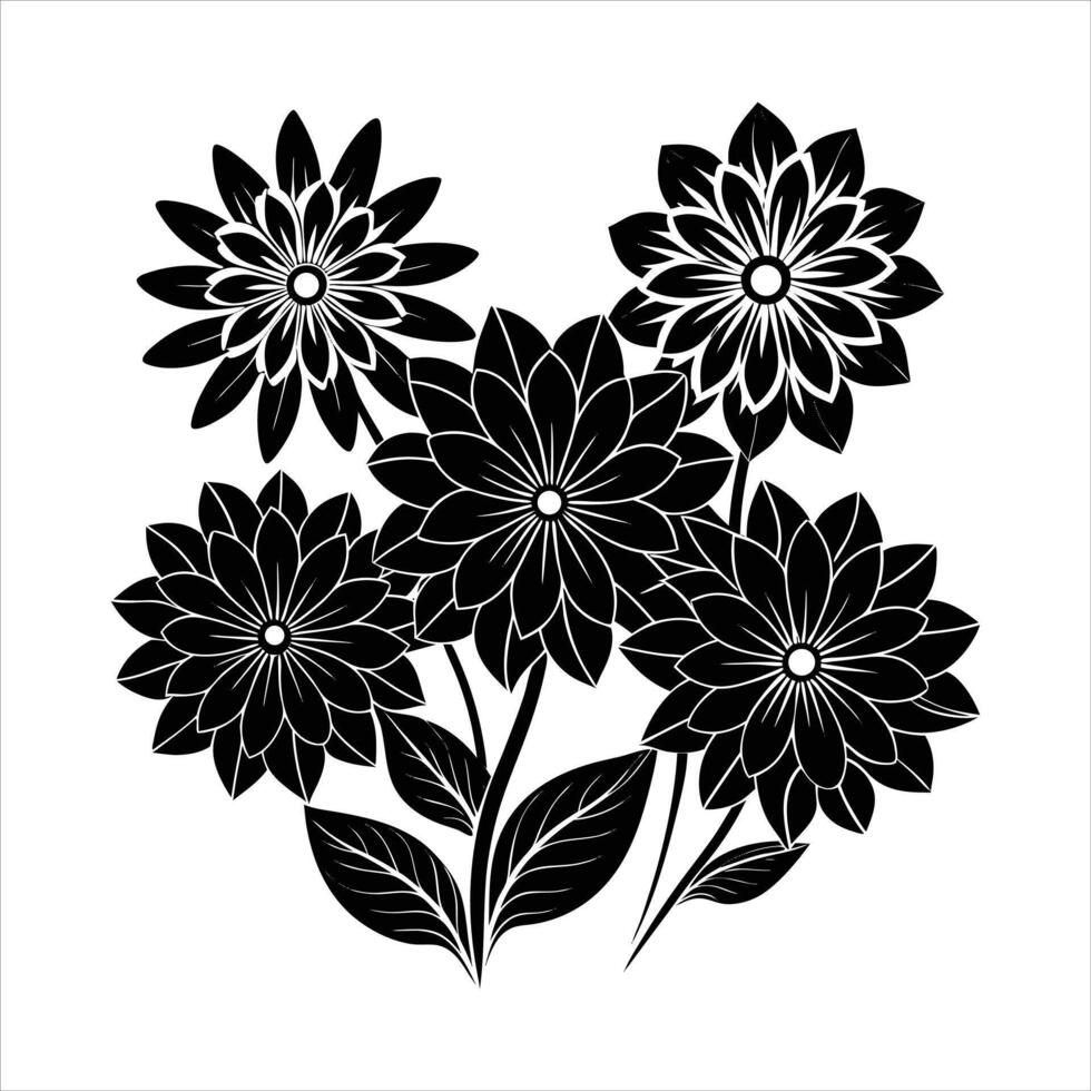 Purple Black Flower Petals vector