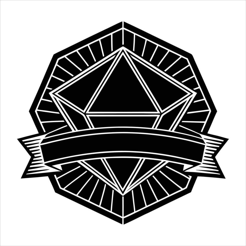 geometric ribbon banner vector