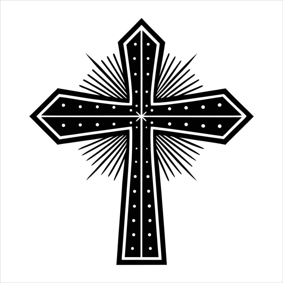 minimalist cross a simple vector
