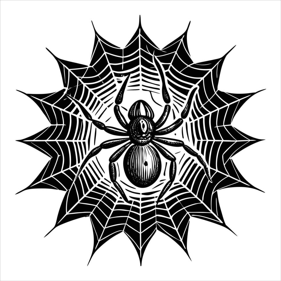 golden spider basking in the sunlight vector