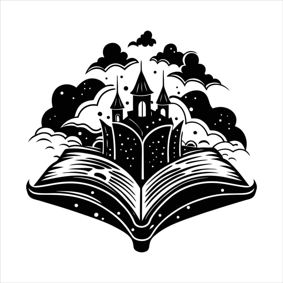 Surreal Book Transformation vector